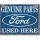 Vintage reclamebord FORD "Genuine parts used here"