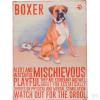 Vintage dierenbord boxer