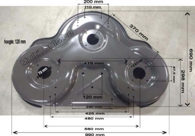 husqvarna maaidek 581117611 met afmetingen Husqvarna maaidek 581117611 Rider 94 combi