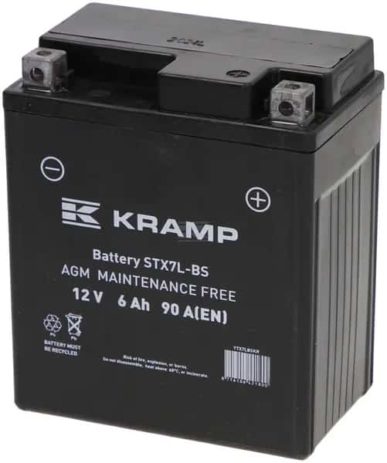 Accu 12V 6Ah 90A gesloten Kramp