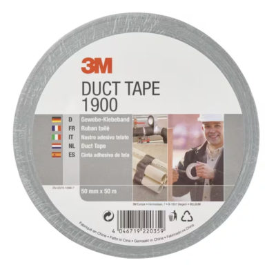 1900 Economy ducttape 50 mm x 50 m, zilver