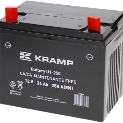 Accu 12V 24Ah 250A gesloten Kramp +links