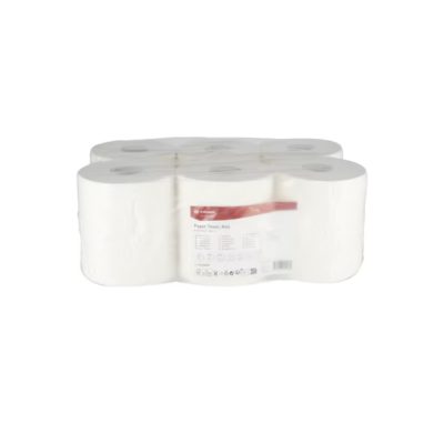 kramp poetspapier 21 cm Poetspapierrol 21cm x 125m / 2-lagen / wit 6 stuks