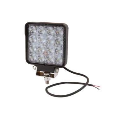 Werklamp led, 25W, 3.040 lm, vierkant, 10-30V, 108x48x108 mm, breedstraler, 16 leds, Kramp