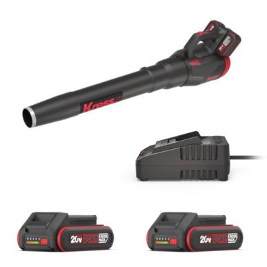 KRESS 2x20V bladblazer met dubbele lader en 2 accu's