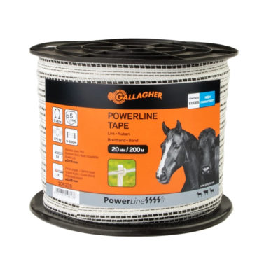 Gallagher PowerLine lint 20mm wit 200m