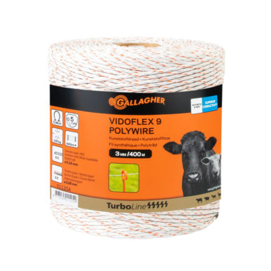 Gallagher Vidoflex 9 TurboLine Plus wit 400m