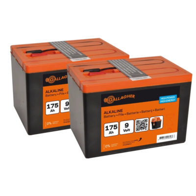 Gallagher Duopack Alkaline batterij 2x 9V 175Ah PROMO Voordeelverpakking weide afsluiting batterijen 2x 175 Ah