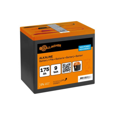 Gallagher Powerpack Alkaline batterij 9V 175Ah AKO koordverbinder 6 mm