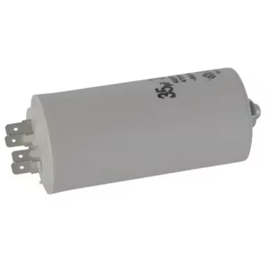 Condensator 35 µF met stekker uitvoering.