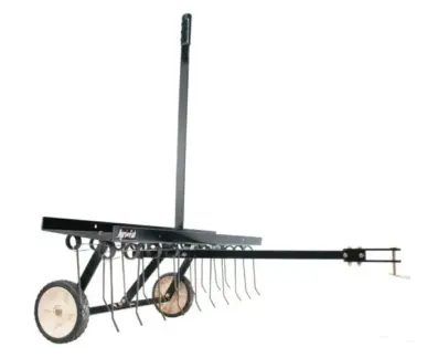 Agri-fab getrokken verticuteerhark 100 cm breed voor achter een zitmaaier.