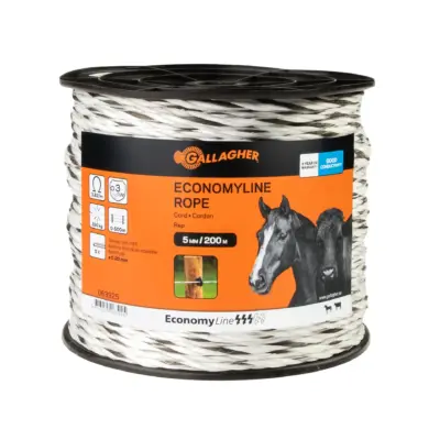 Gallagher EconomyLine cord wit 200m